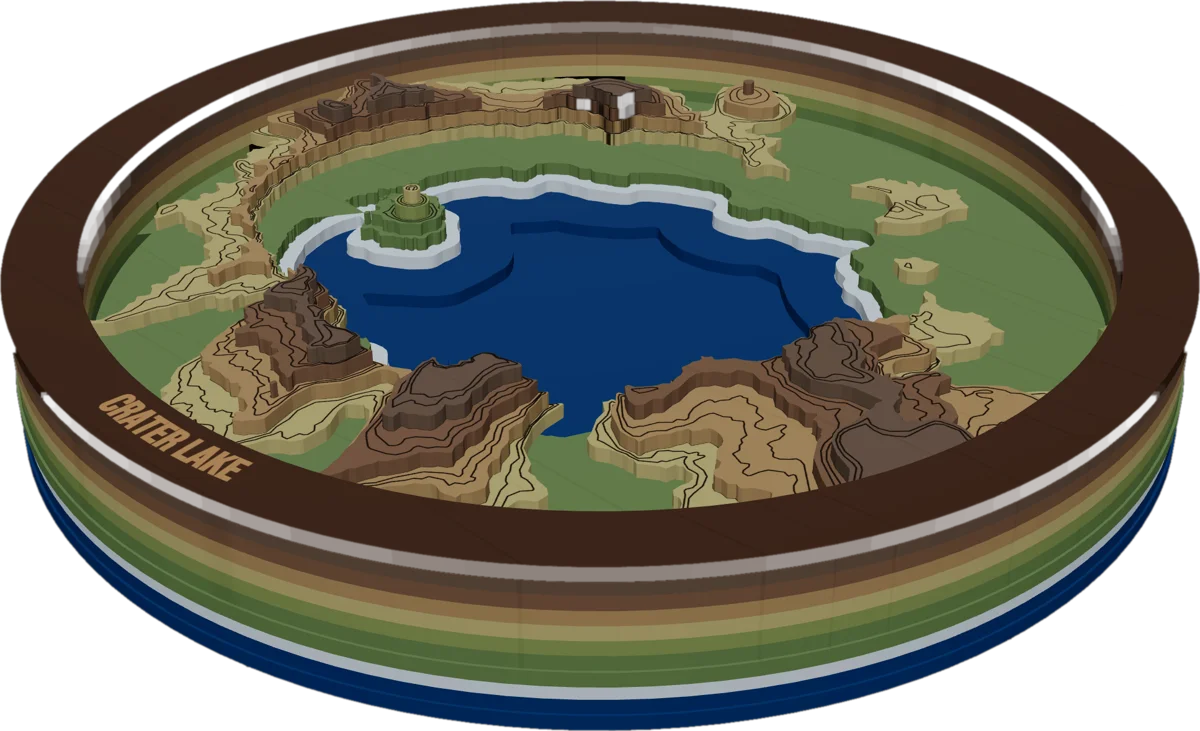 A finished Crater Lake piece